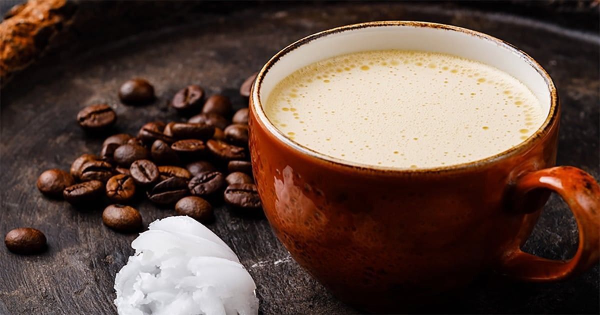 Coconut oil in coffee (Image via Getty Images)